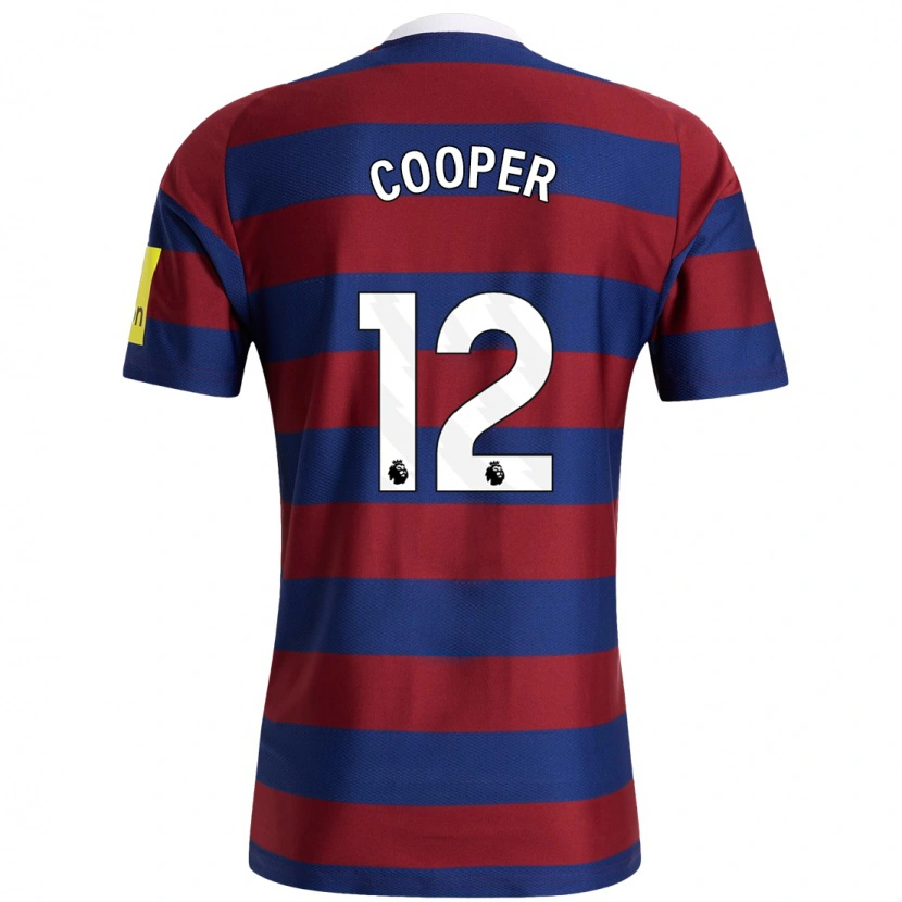 Danxen Niño Camiseta Deanna Cooper #12 Burdeos Azul Marino 2ª Equipación 2024/25 La Camisa