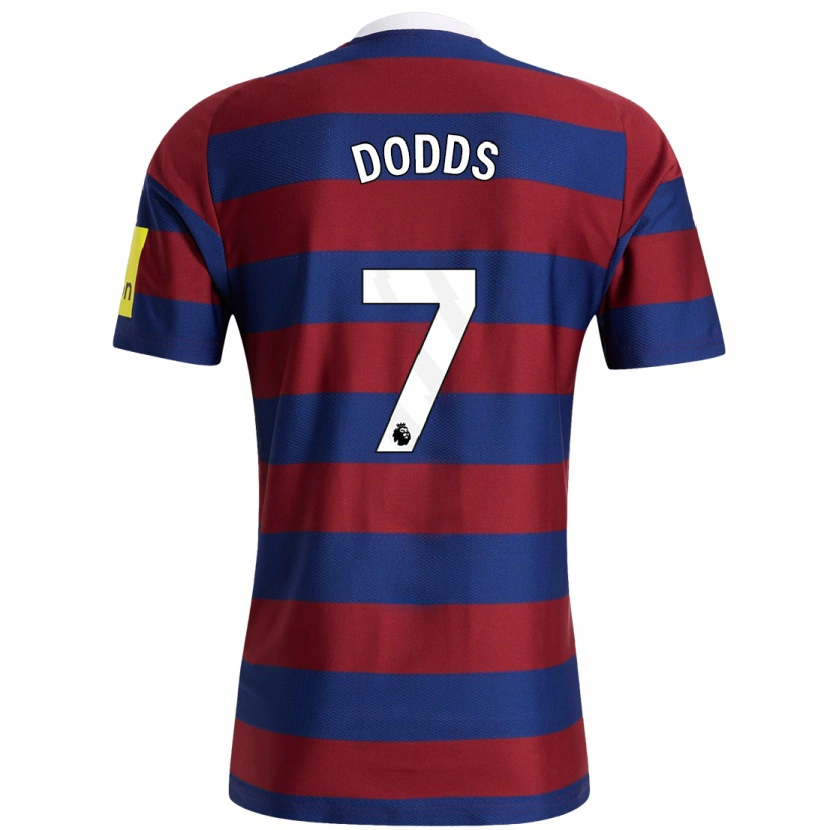 Danxen Niño Camiseta Tyler Dodds #7 Burdeos Azul Marino 2ª Equipación 2024/25 La Camisa