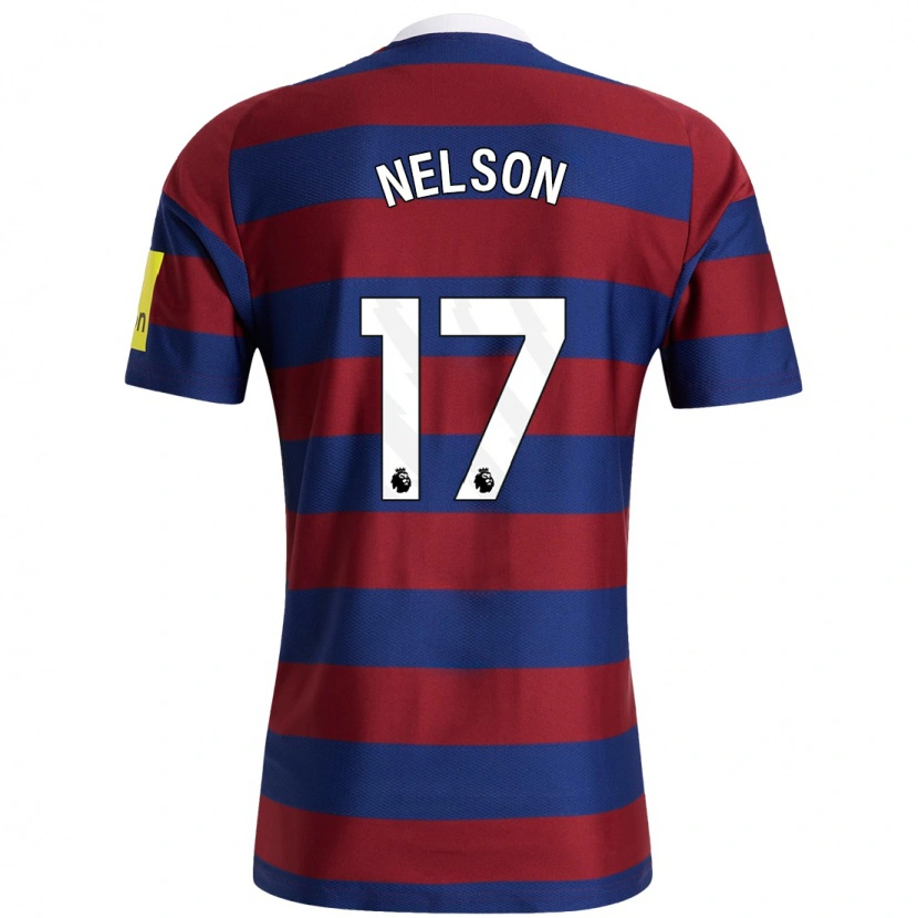 Danxen Niño Camiseta Erin Nelson #17 Burdeos Azul Marino 2ª Equipación 2024/25 La Camisa