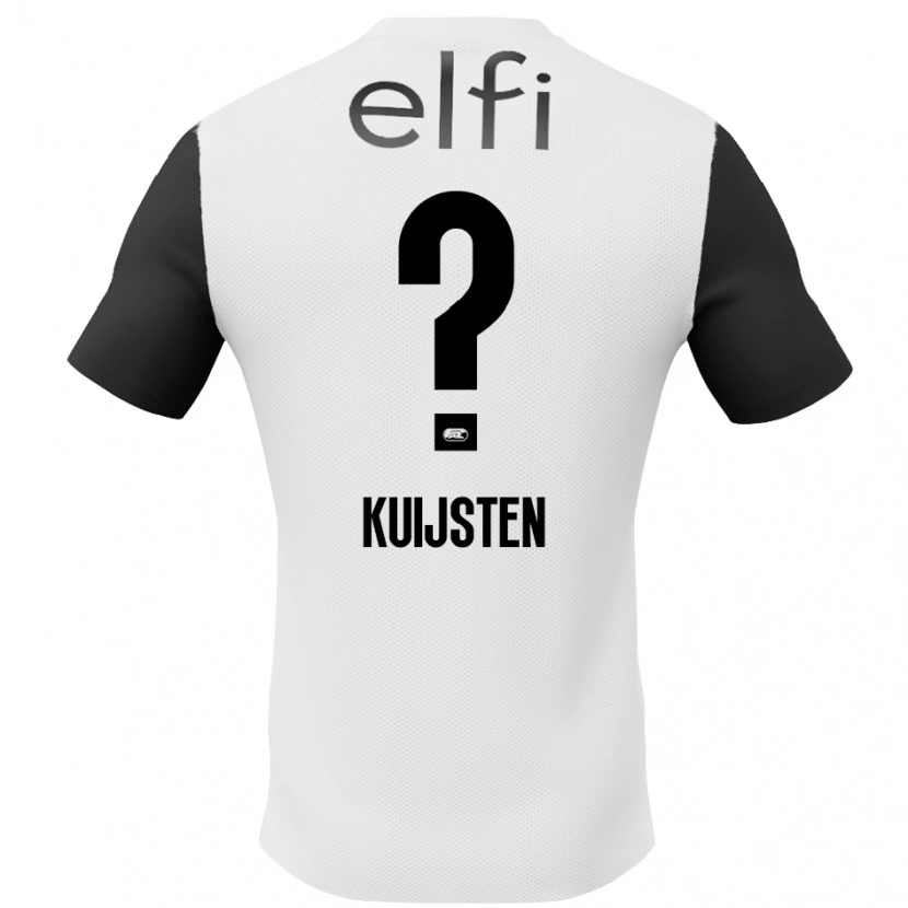 Danxen Niño Camiseta Tristan Kuijsten #0 Blanco Negro 2ª Equipación 2024/25 La Camisa