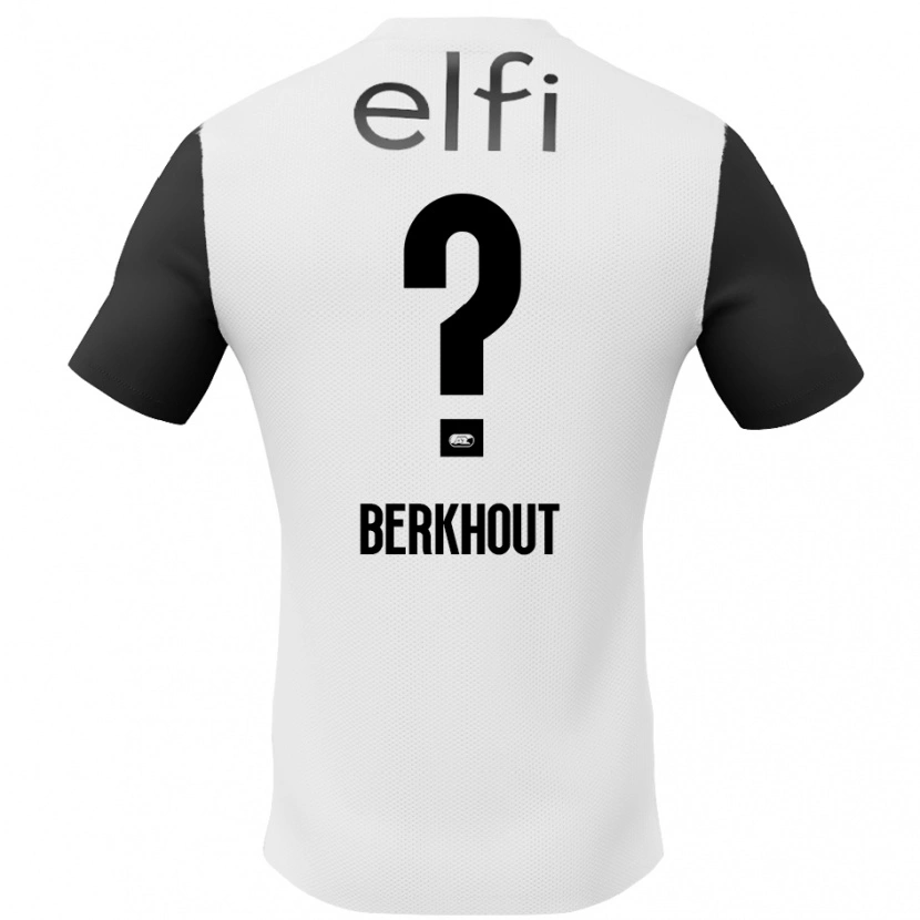 Danxen Niño Camiseta Jorn Berkhout #0 Blanco Negro 2ª Equipación 2024/25 La Camisa