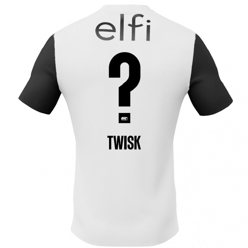 Danxen Niño Camiseta Nick Twisk #0 Blanco Negro 2ª Equipación 2024/25 La Camisa