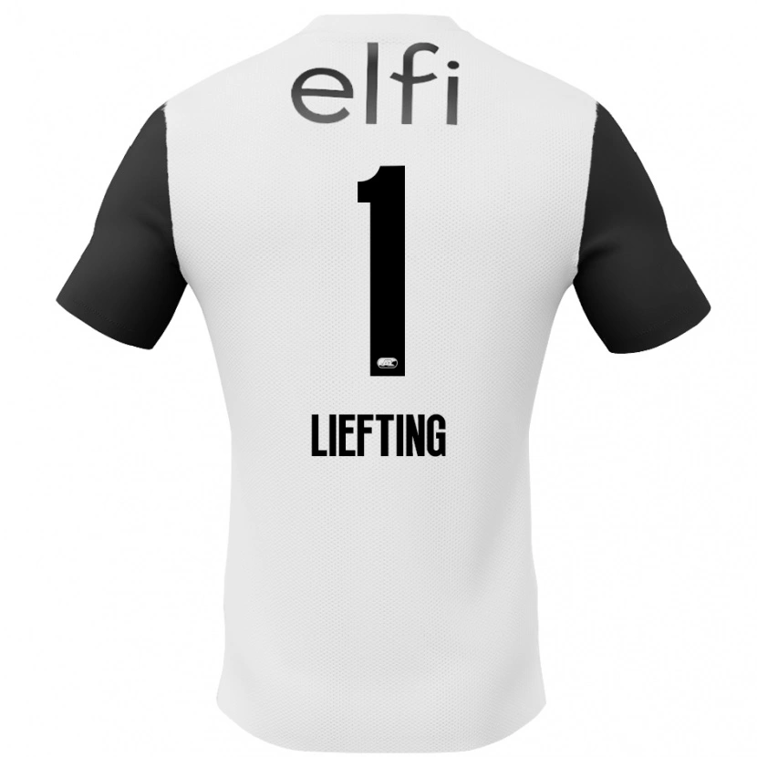 Danxen Niño Camiseta Femke Liefting #1 Blanco Negro 2ª Equipación 2024/25 La Camisa