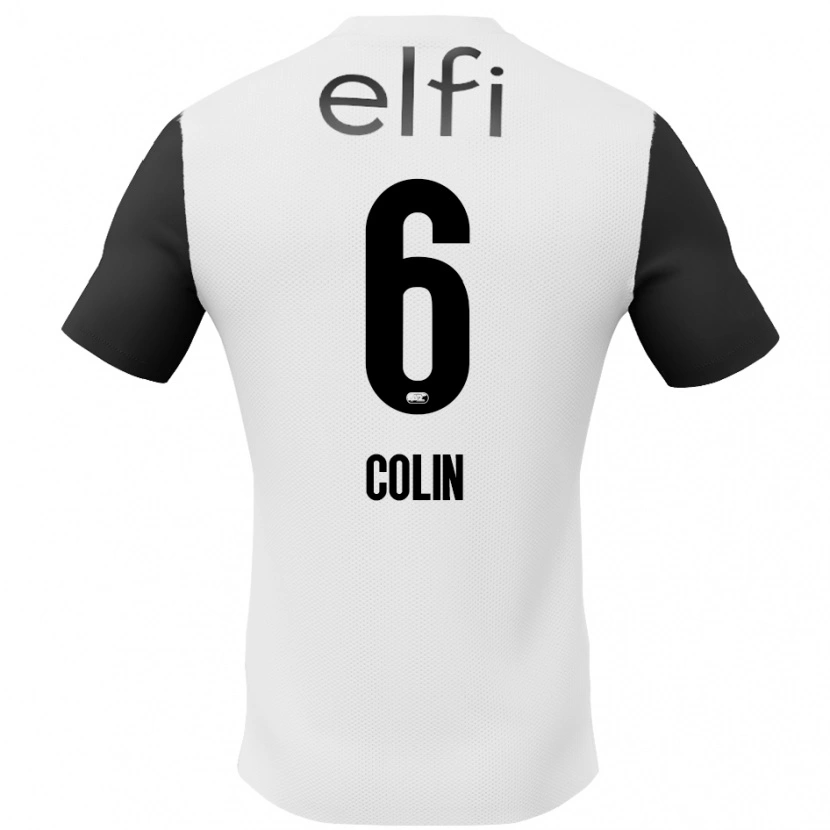 Danxen Niño Camiseta Isa Colin #6 Blanco Negro 2ª Equipación 2024/25 La Camisa