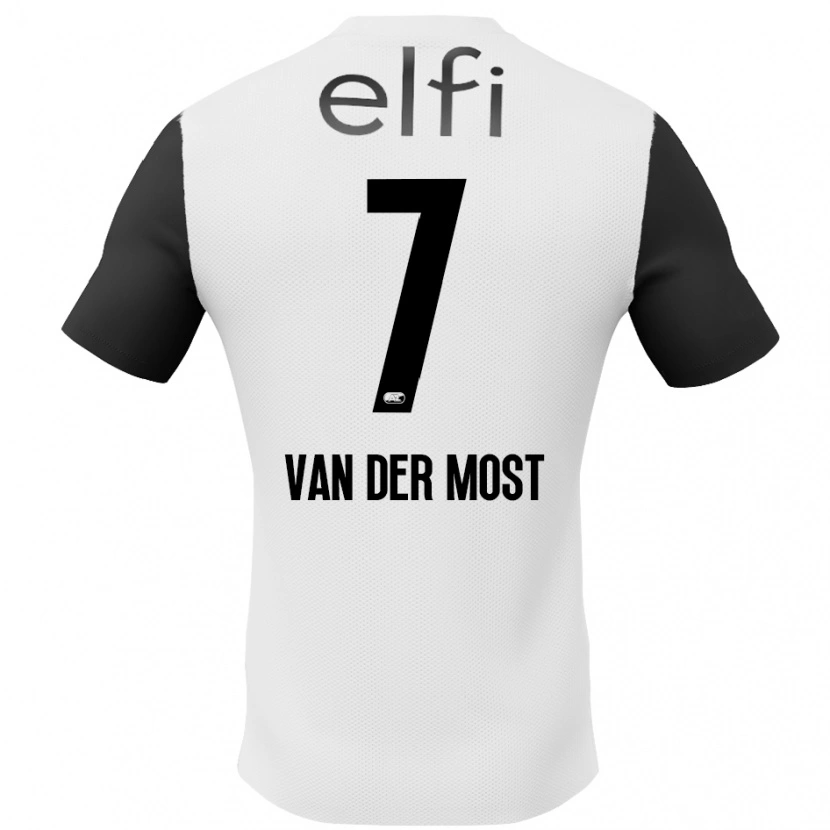 Danxen Niño Camiseta Veerle Van Der Most #7 Blanco Negro 2ª Equipación 2024/25 La Camisa