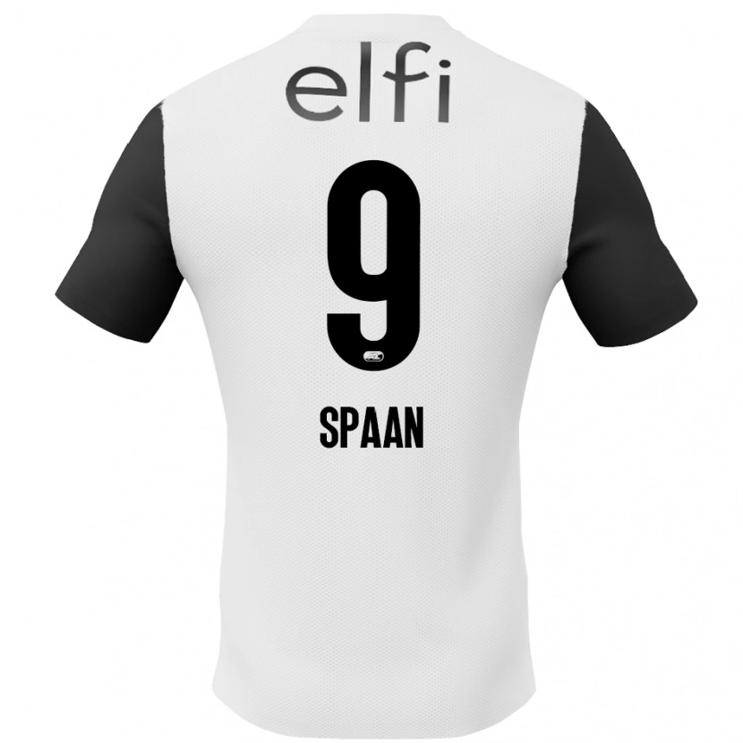 Danxen Niño Camiseta Floor Spaan #9 Blanco Negro 2ª Equipación 2024/25 La Camisa