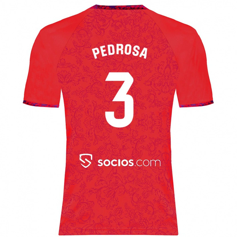 Danxen Niño Camiseta Adrià Pedrosa #3 Rojo 2ª Equipación 2024/25 La Camisa