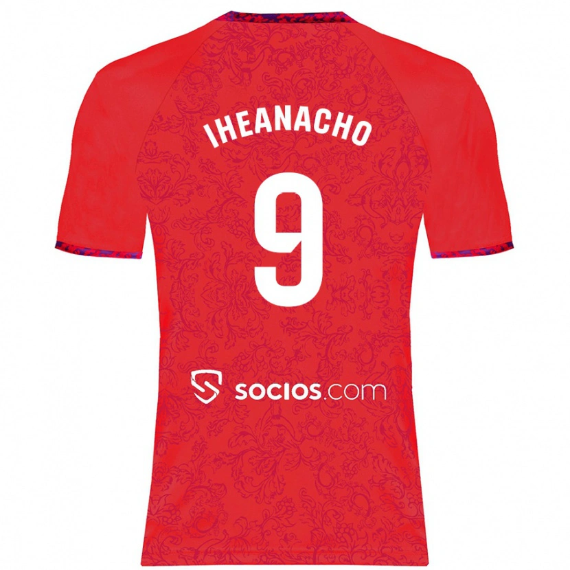 Danxen Niño Camiseta Kelechi Iheanacho #9 Rojo 2ª Equipación 2024/25 La Camisa