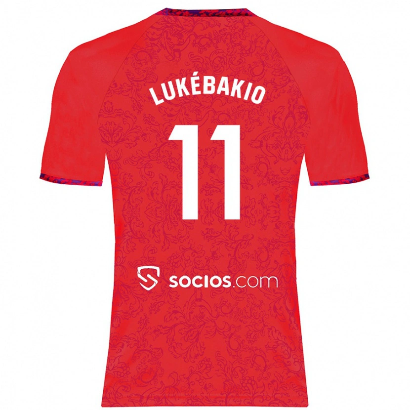 Danxen Niño Camiseta Dodi Lukébakio #11 Rojo 2ª Equipación 2024/25 La Camisa