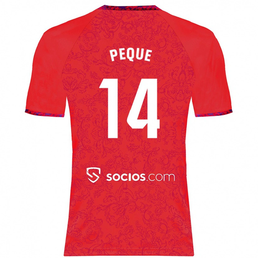 Danxen Niño Camiseta Peque Fernández #14 Rojo 2ª Equipación 2024/25 La Camisa