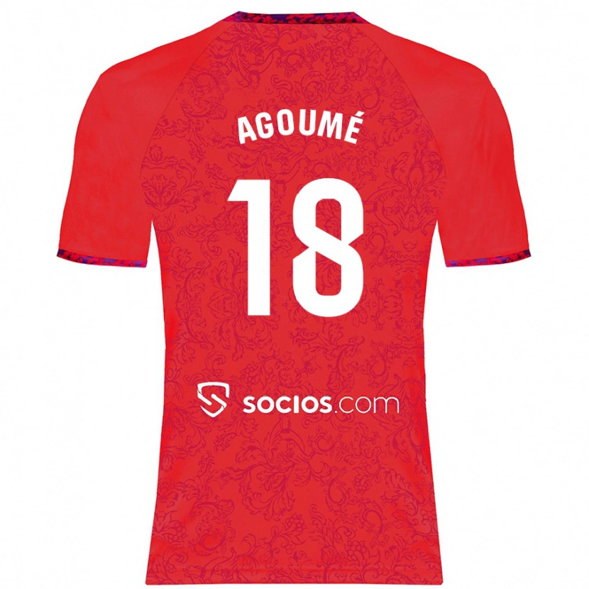 Danxen Niño Camiseta Lucien Agoumé #18 Rojo 2ª Equipación 2024/25 La Camisa