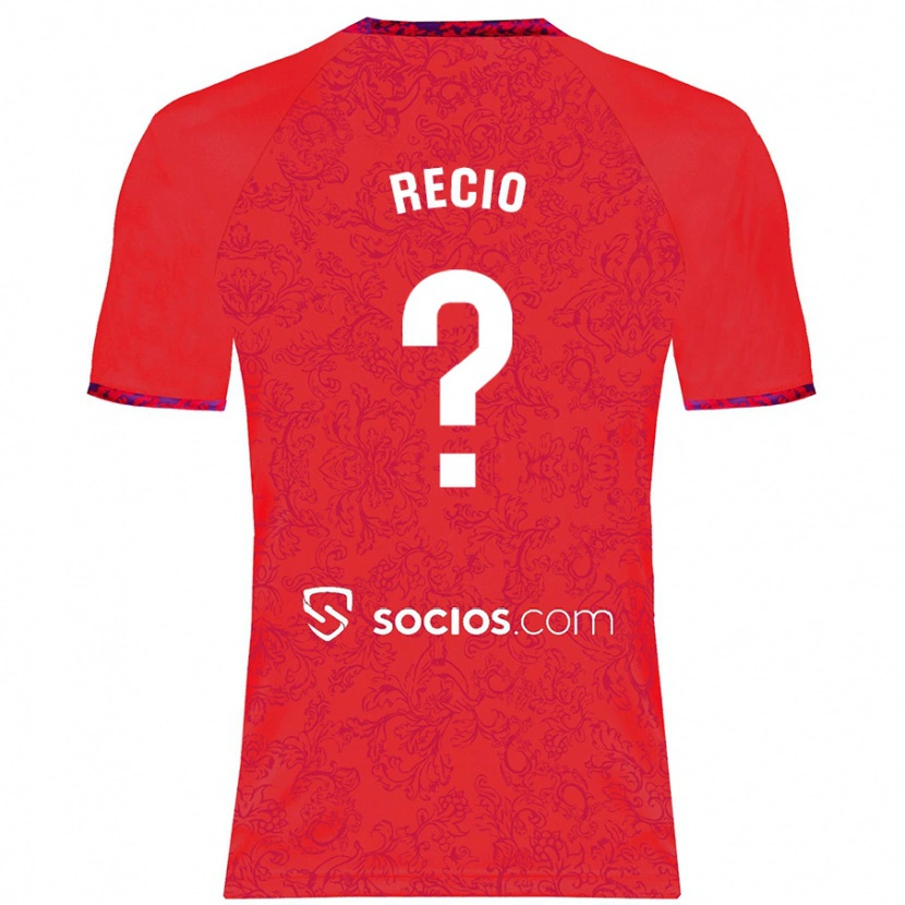 Danxen Niño Camiseta Sergio Recio #0 Rojo 2ª Equipación 2024/25 La Camisa