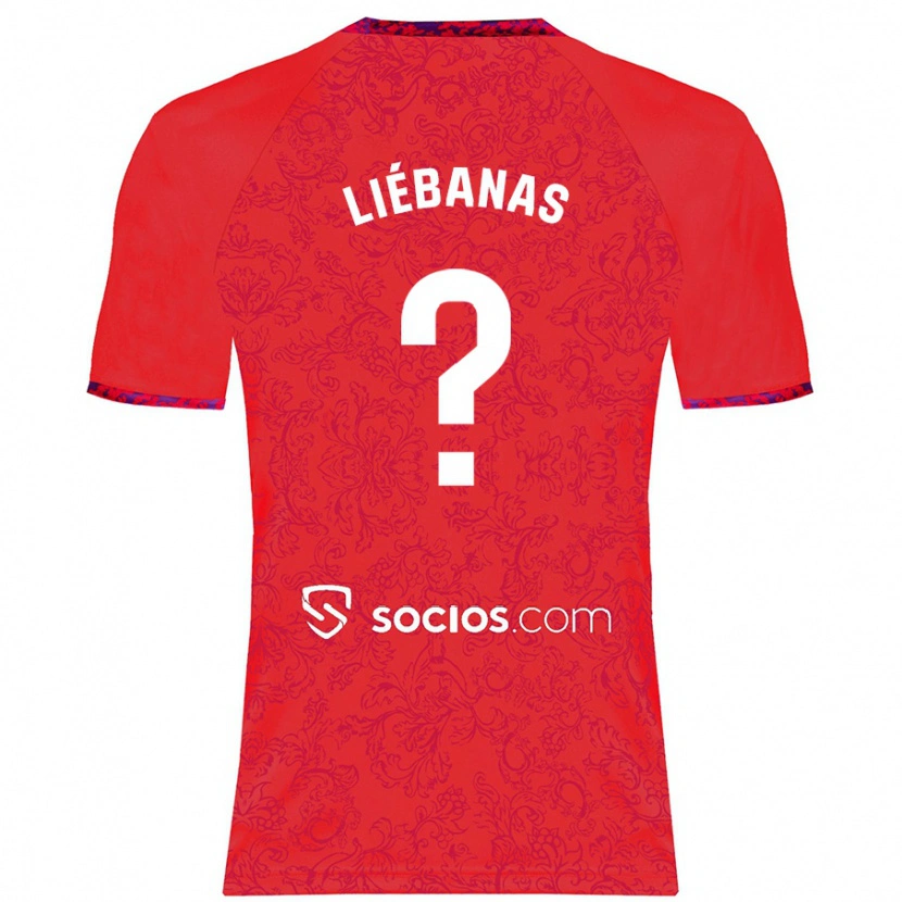 Danxen Niño Camiseta José Manuel Liébanas #0 Rojo 2ª Equipación 2024/25 La Camisa