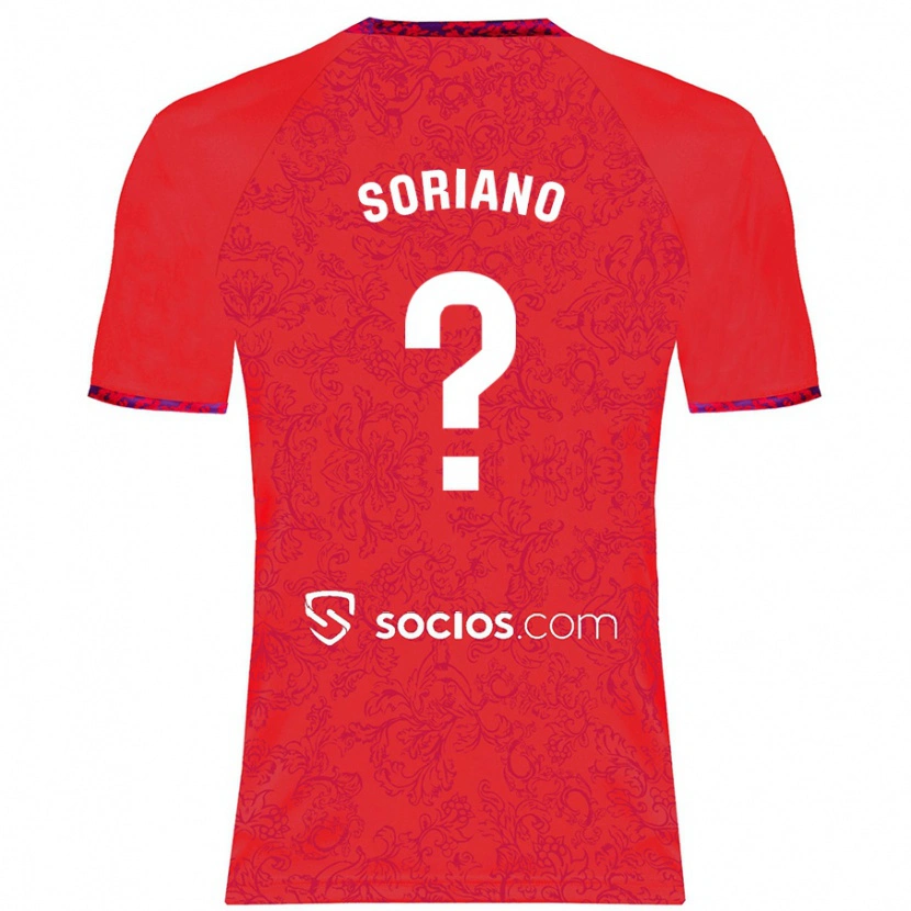 Danxen Niño Camiseta Antonio Soriano #0 Rojo 2ª Equipación 2024/25 La Camisa