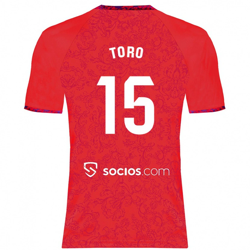 Danxen Niño Camiseta Juanan Toro #15 Rojo 2ª Equipación 2024/25 La Camisa