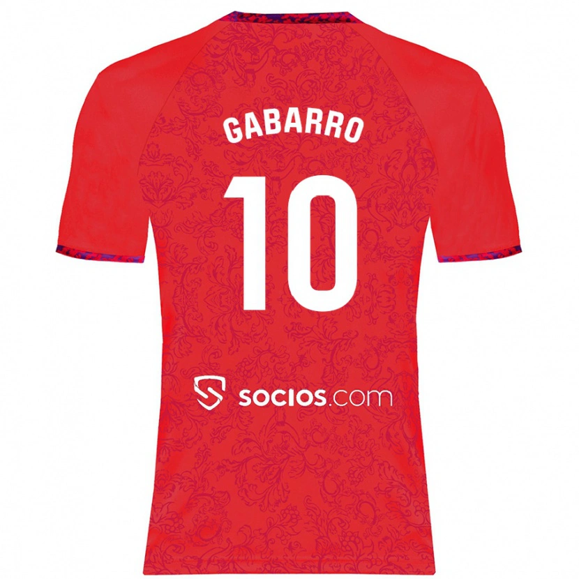 Danxen Niño Camiseta María Inmaculada Gabarro Romero #10 Rojo 2ª Equipación 2024/25 La Camisa