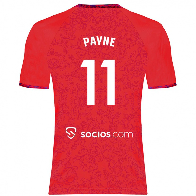 Danxen Niño Camiseta Antionette Oyedupe Toni Payne #11 Rojo 2ª Equipación 2024/25 La Camisa