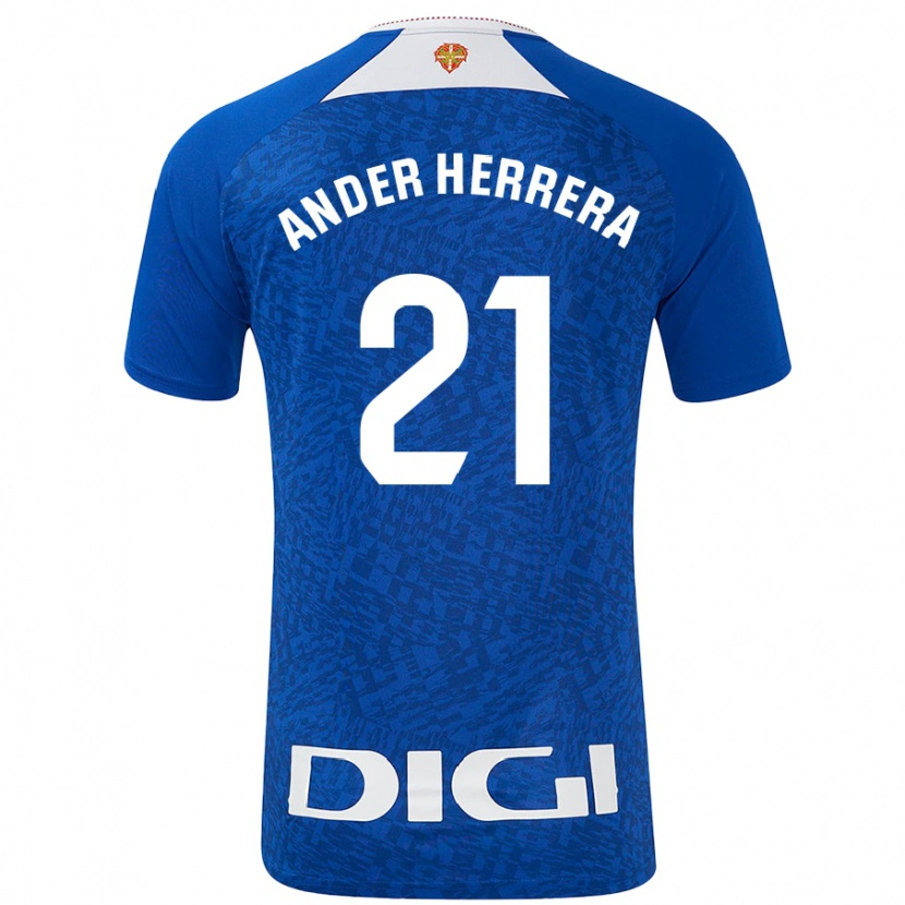 Danxen Niño Camiseta Ander Herrera #21 Azul Real 2ª Equipación 2024/25 La Camisa