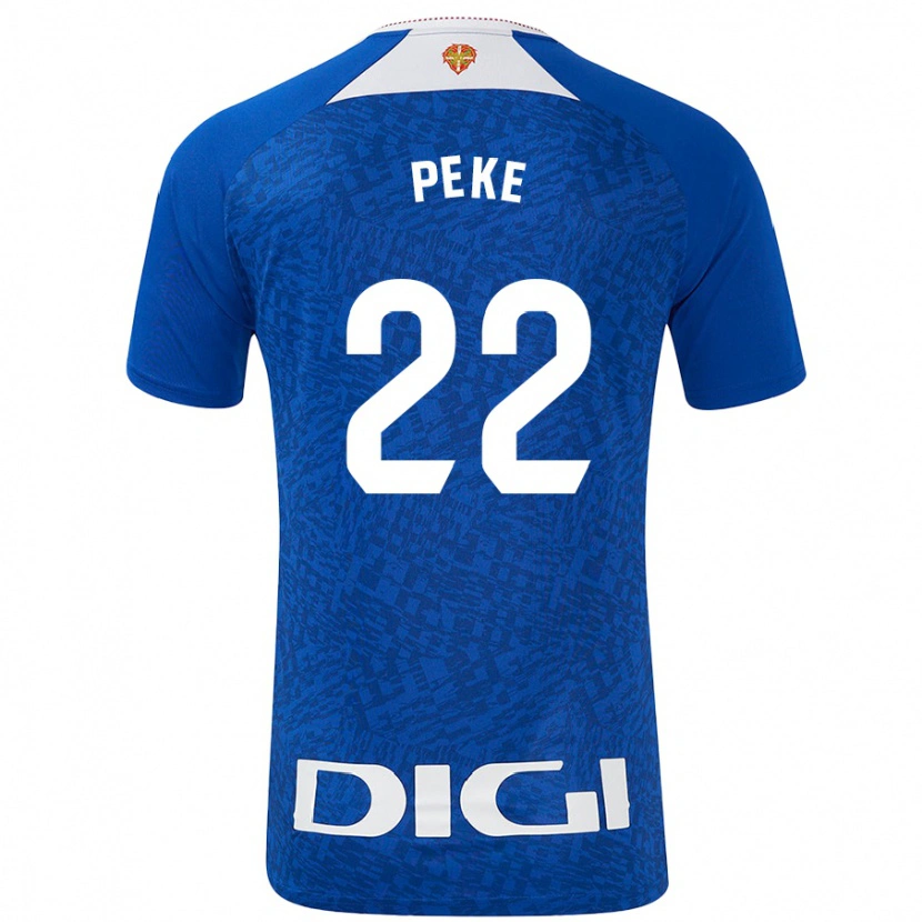 Danxen Niño Camiseta Ainize Barea Nuñez #22 Azul Real 2ª Equipación 2024/25 La Camisa