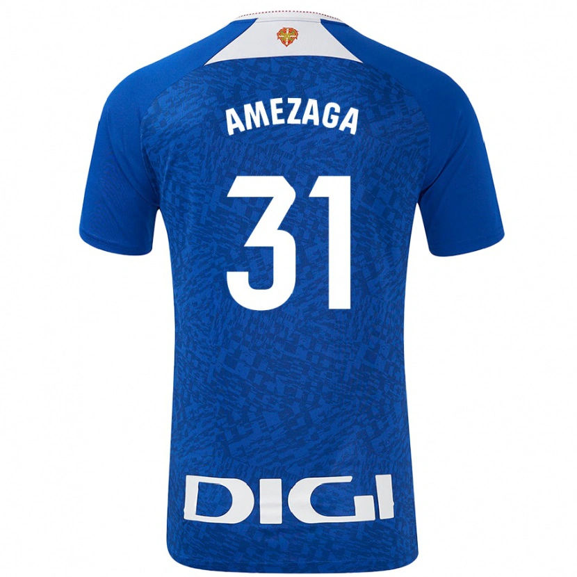 Danxen Niño Camiseta Jone Amezaga #31 Azul Real 2ª Equipación 2024/25 La Camisa