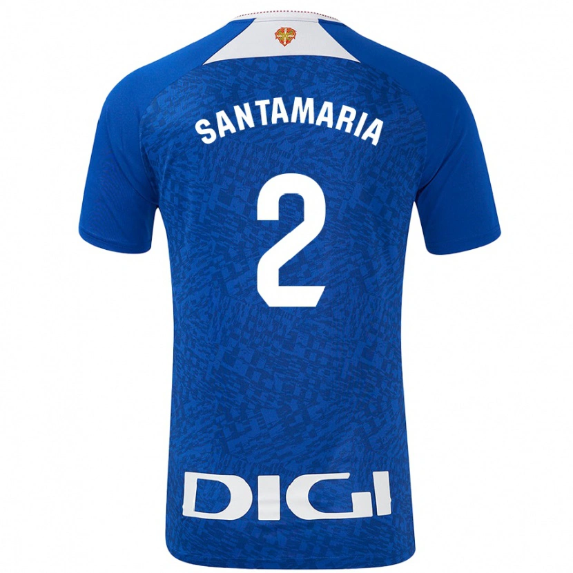 Danxen Niño Camiseta Unai Santamaría #2 Azul Real 2ª Equipación 2024/25 La Camisa