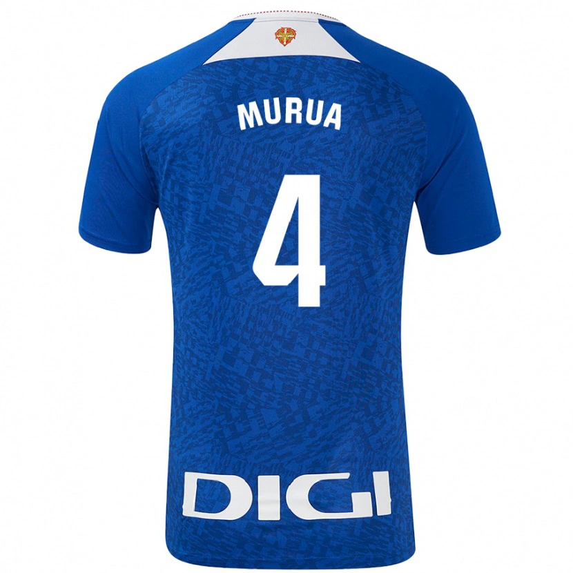 Danxen Niño Camiseta Garazi Murua Astorkiza #4 Azul Real 2ª Equipación 2024/25 La Camisa