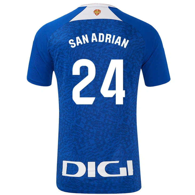 Danxen Niño Camiseta Marta San Adrián Rocandio #24 Azul Real 2ª Equipación 2024/25 La Camisa