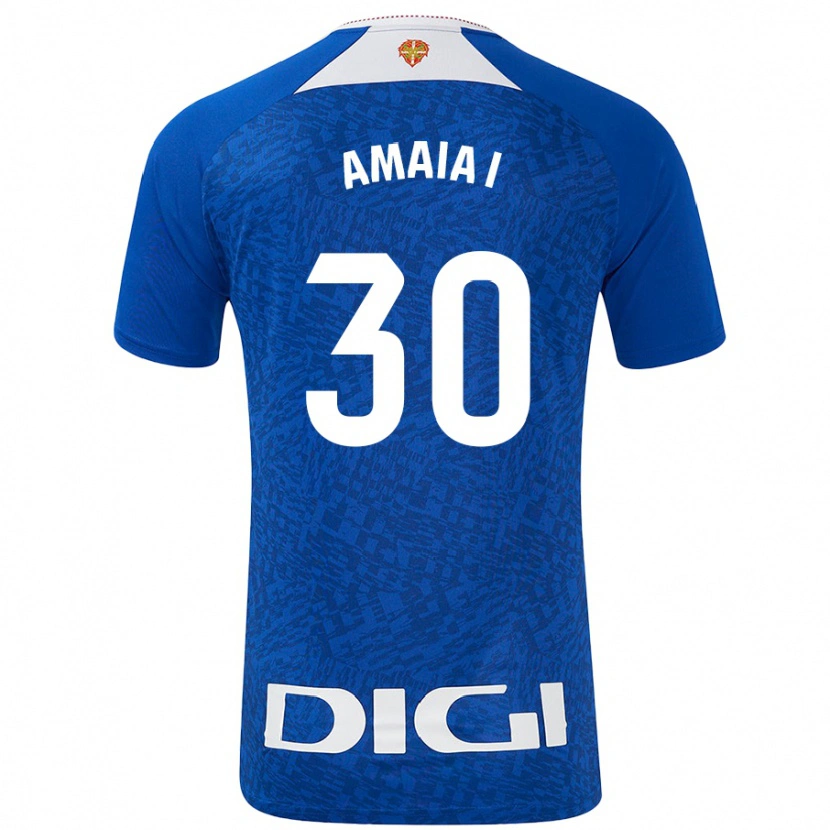 Danxen Niño Camiseta Amaia Iribarren Arteta #30 Azul Real 2ª Equipación 2024/25 La Camisa