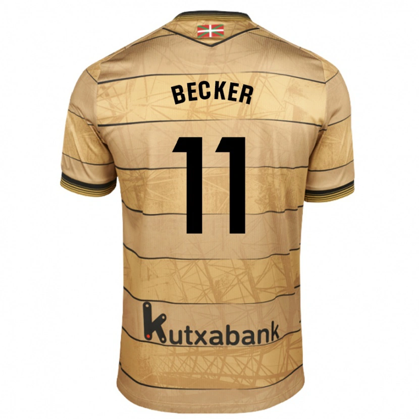 Danxen Niño Camiseta Sheraldo Becker #11 Marrón 2ª Equipación 2024/25 La Camisa