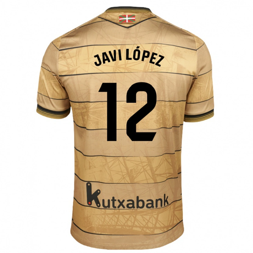 Danxen Niño Camiseta Javi López #12 Marrón 2ª Equipación 2024/25 La Camisa