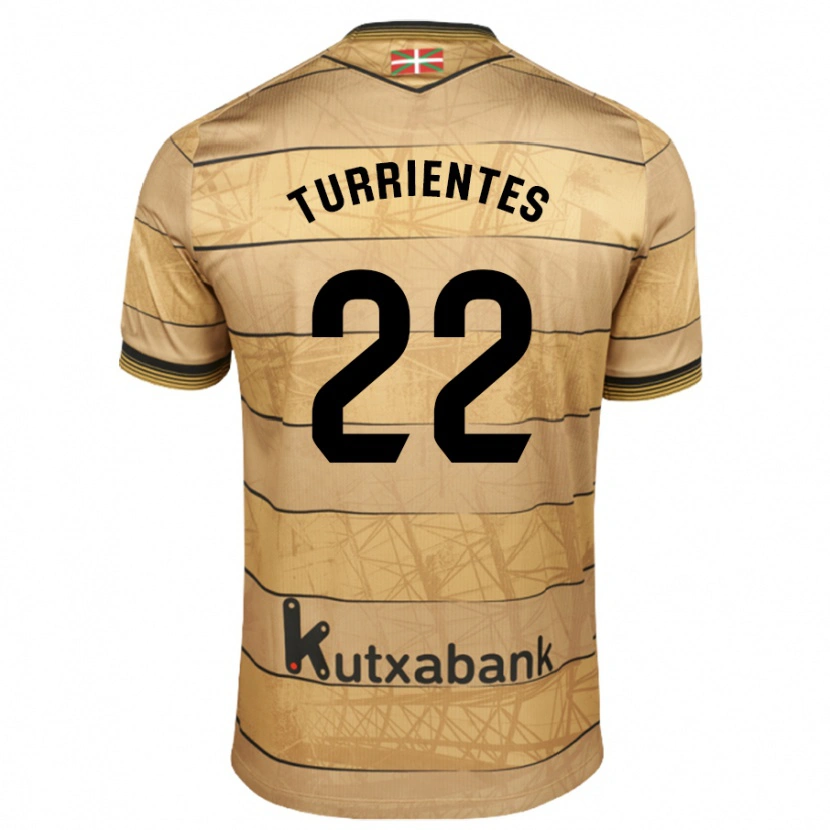 Danxen Niño Camiseta Beñat Turrientes #22 Marrón 2ª Equipación 2024/25 La Camisa