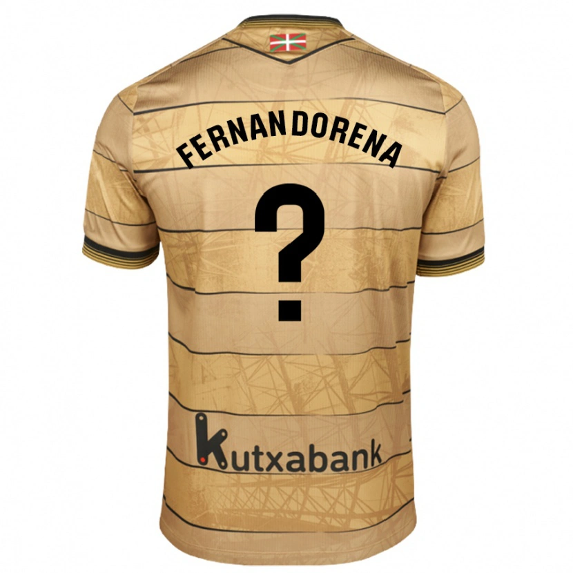 Danxen Niño Camiseta Alex Fernandorena #0 Marrón 2ª Equipación 2024/25 La Camisa