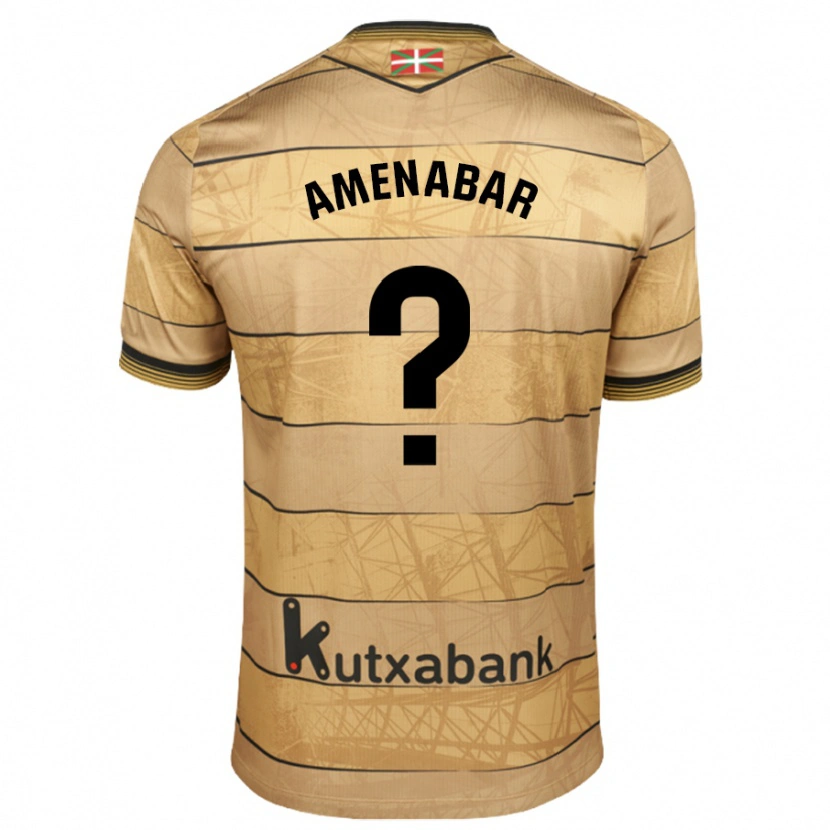 Danxen Niño Camiseta Aritz Amenabar #0 Marrón 2ª Equipación 2024/25 La Camisa