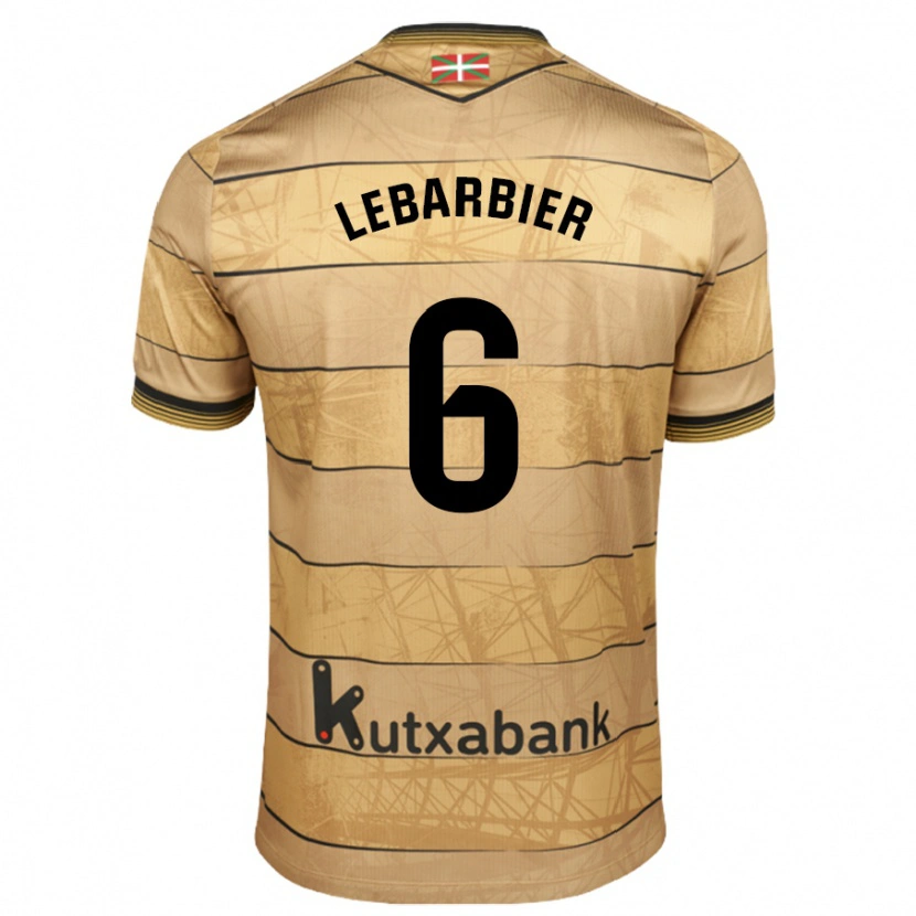 Danxen Niño Camiseta Alex Lebarbier #6 Marrón 2ª Equipación 2024/25 La Camisa