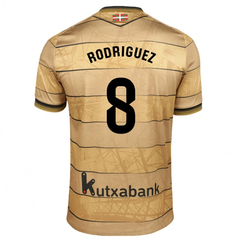 Danxen Niño Camiseta Mikel Rodriguez #8 Marrón 2ª Equipación 2024/25 La Camisa