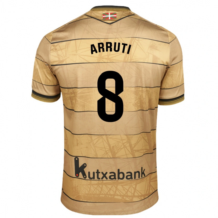 Danxen Niño Camiseta Martín Arruti #8 Marrón 2ª Equipación 2024/25 La Camisa