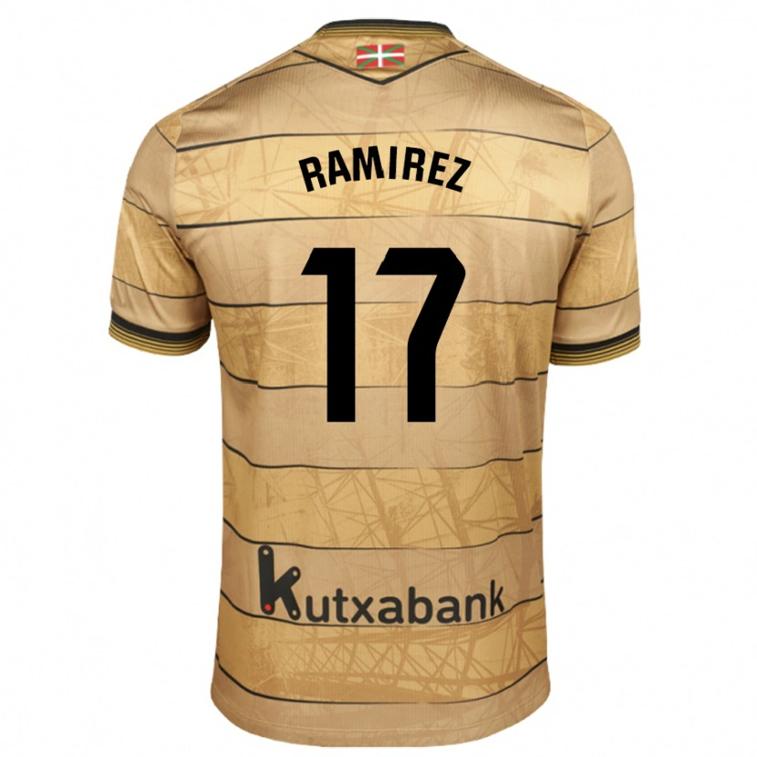 Danxen Niño Camiseta Darío Ramírez #17 Marrón 2ª Equipación 2024/25 La Camisa