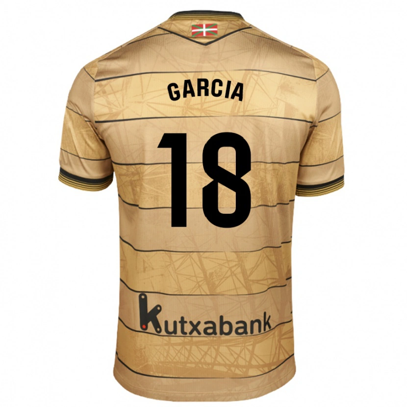 Danxen Niño Camiseta Eder García #18 Marrón 2ª Equipación 2024/25 La Camisa