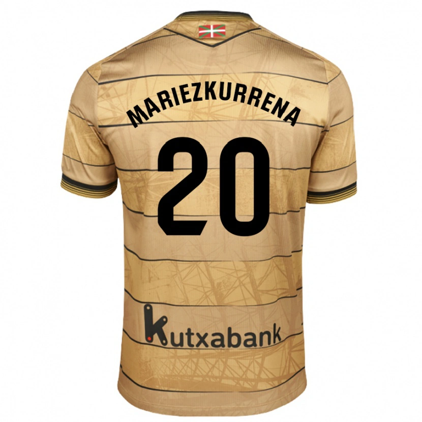 Danxen Niño Camiseta Arkaitz Mariezkurrena #20 Marrón 2ª Equipación 2024/25 La Camisa