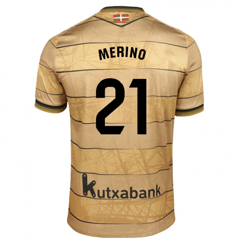 Danxen Niño Camiseta Jon Merino #21 Marrón 2ª Equipación 2024/25 La Camisa