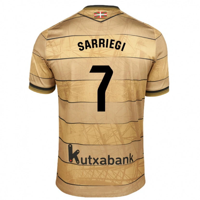 Danxen Niño Camiseta Amaiur Sarriegi #7 Marrón 2ª Equipación 2024/25 La Camisa