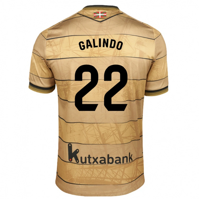 Danxen Niño Camiseta Iker Galindo #22 Marrón 2ª Equipación 2024/25 La Camisa