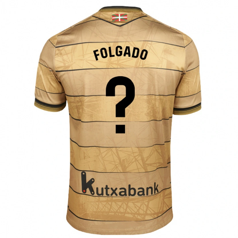 Danxen Niño Camiseta Theo Folgado #0 Marrón 2ª Equipación 2024/25 La Camisa