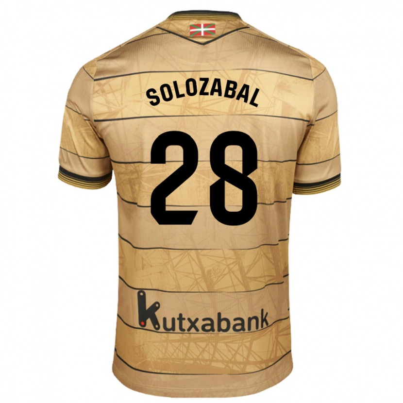 Danxen Niño Camiseta Malen Solozabal Ibarra #28 Marrón 2ª Equipación 2024/25 La Camisa