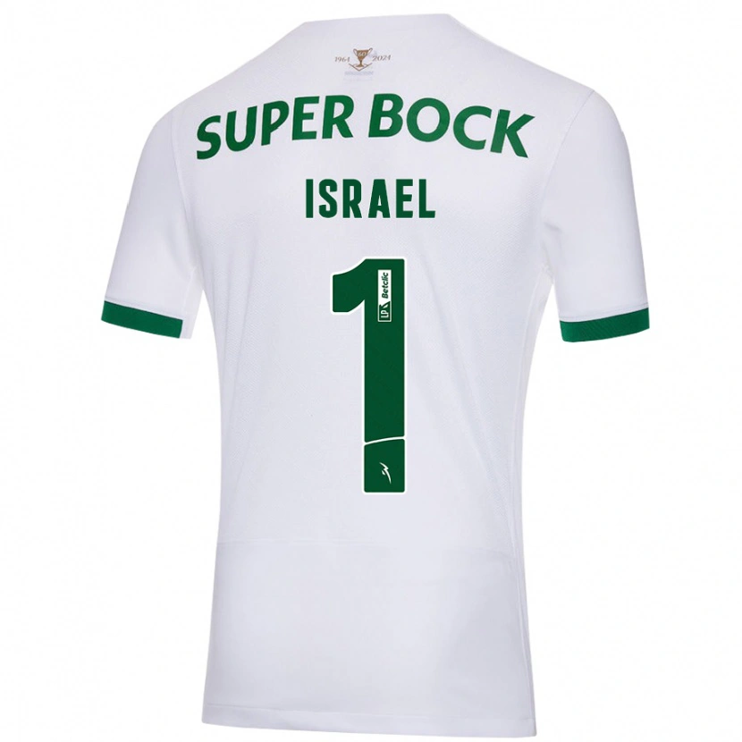 Danxen Niño Camiseta Franco Israel #1 Blanco Verde 2ª Equipación 2024/25 La Camisa