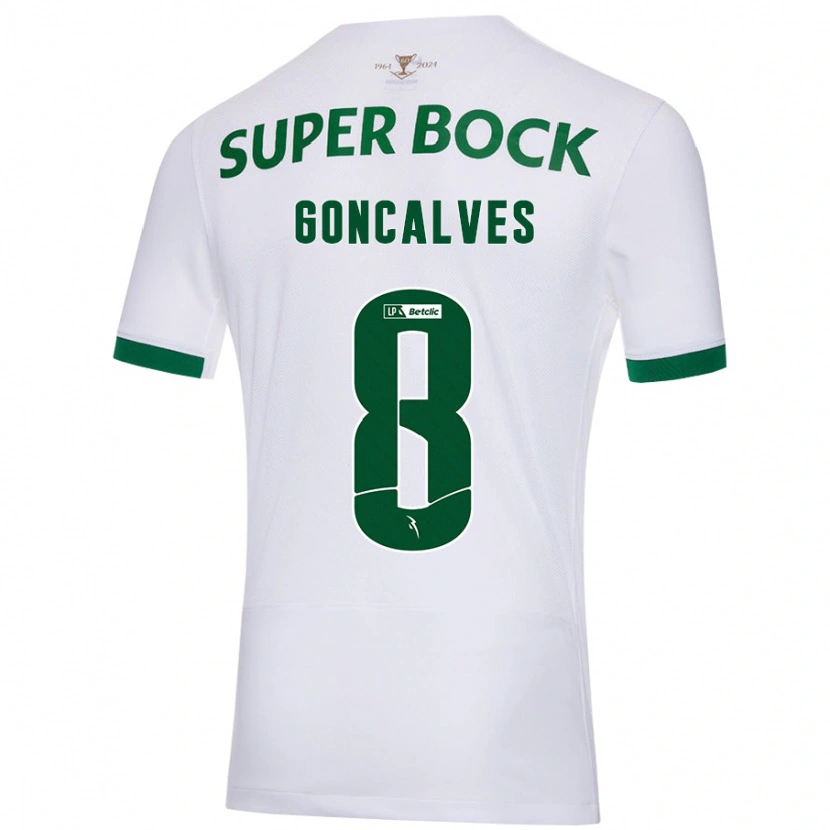 Danxen Niño Camiseta Pedro Gonçalves #8 Blanco Verde 2ª Equipación 2024/25 La Camisa