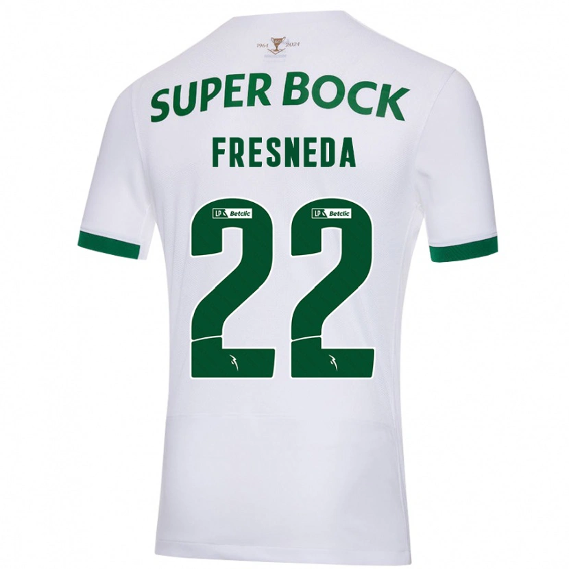 Danxen Niño Camiseta Iván Fresneda #22 Blanco Verde 2ª Equipación 2024/25 La Camisa