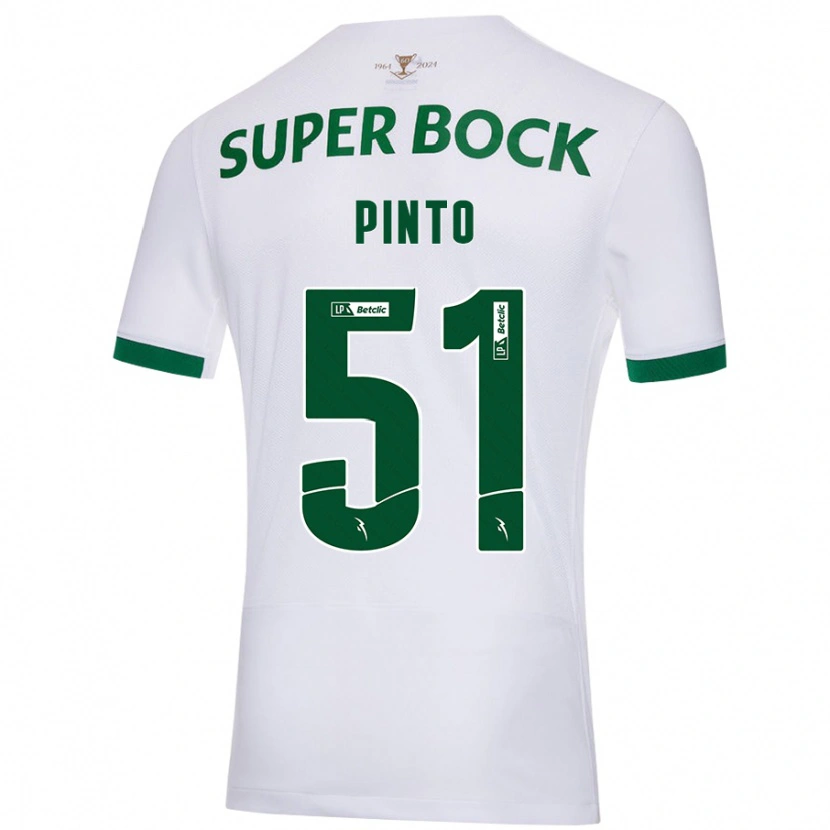 Danxen Niño Camiseta Diogo Pinto #51 Blanco Verde 2ª Equipación 2024/25 La Camisa