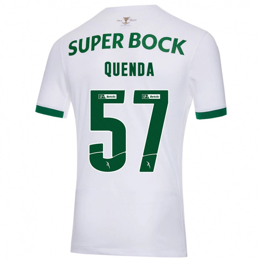 Danxen Niño Camiseta Geovany Quenda #57 Blanco Verde 2ª Equipación 2024/25 La Camisa