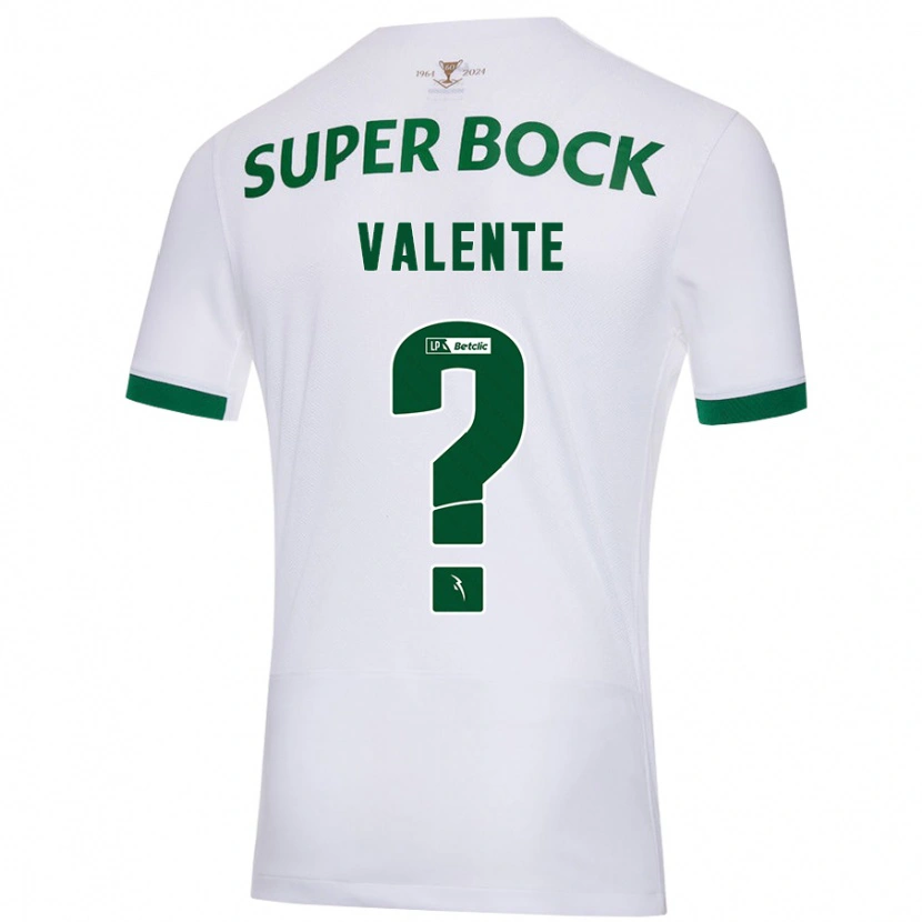 Danxen Niño Camiseta João Valente #0 Blanco Verde 2ª Equipación 2024/25 La Camisa